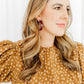 Ashley Medium Hoop Earrings - Maroon - Shop LINNY CO