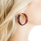 Ashley Medium Hoop Earrings - Maroon - Shop LINNY CO