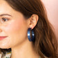 Ashley Medium Hoop Earrings - Navy - Shop LINNY CO