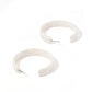 Ashley Medium Hoop Earrings - White Shell - Shop LINNY CO