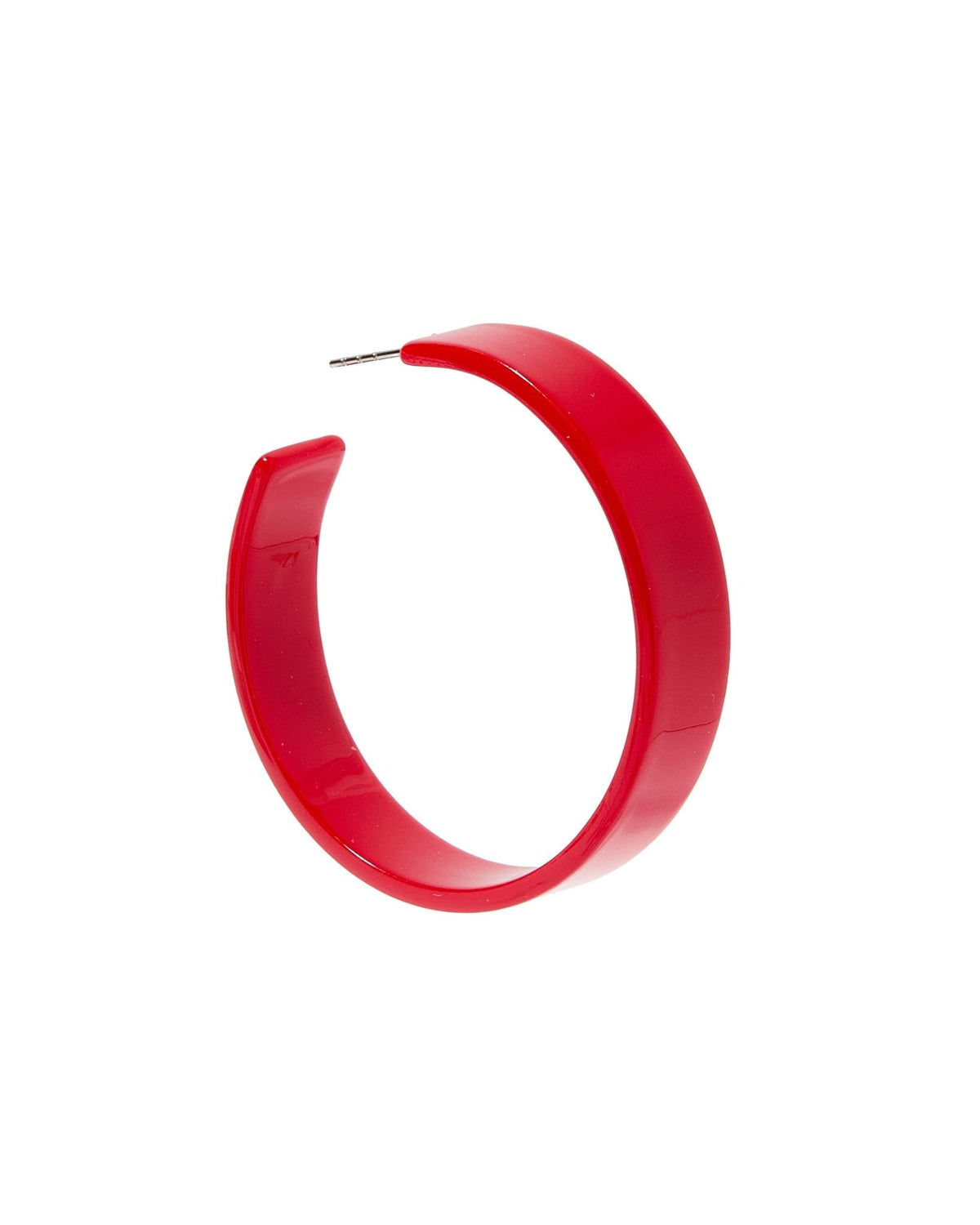 Ashley Medium Hoop Earrings - True Red - Shop LINNY CO