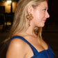 Audrey Flower Statement Earring - Gold - Shop LINNY CO