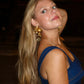 Audrey Flower Statement Earring - Gold - Shop LINNY CO