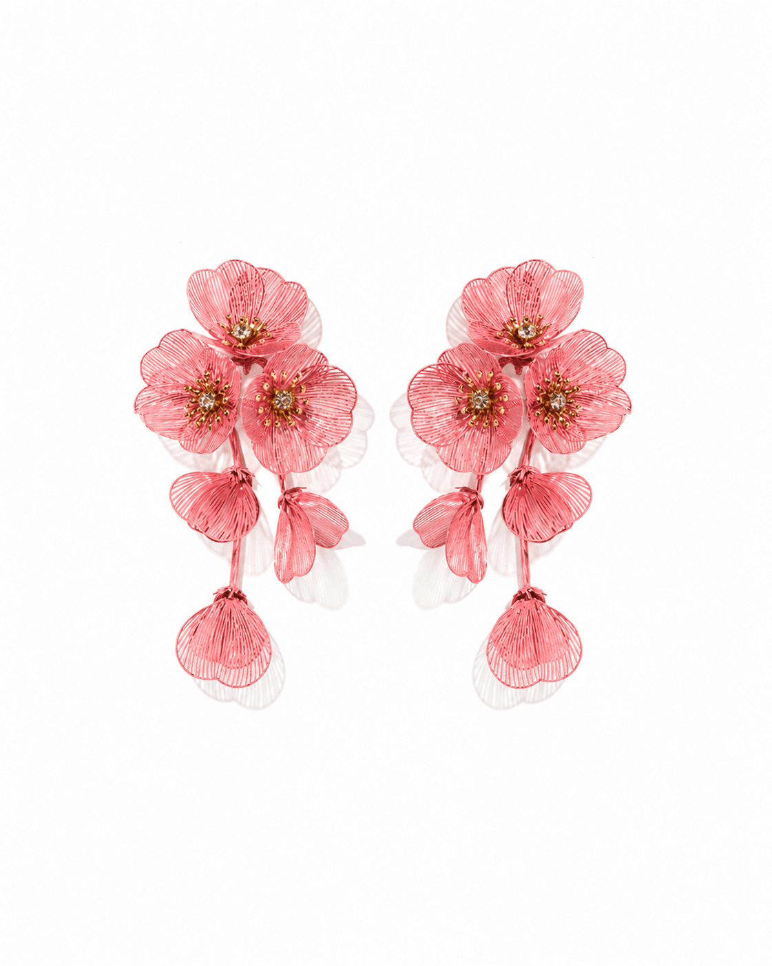 Audrey Flower Statement Earrings - Dusty Pink - Shop LINNY CO