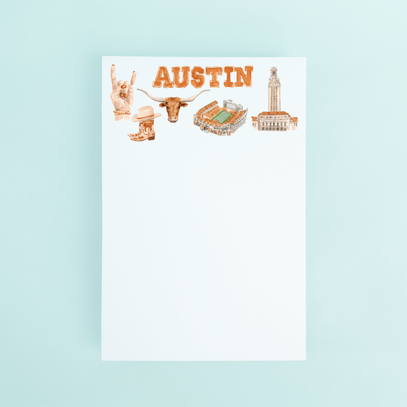 Austin Texas Pattern Notepad - Shop LINNY CO