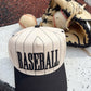 Baseball - Black Stripe Vintage Trucker Hat - PREORDER - Shop LINNY CO