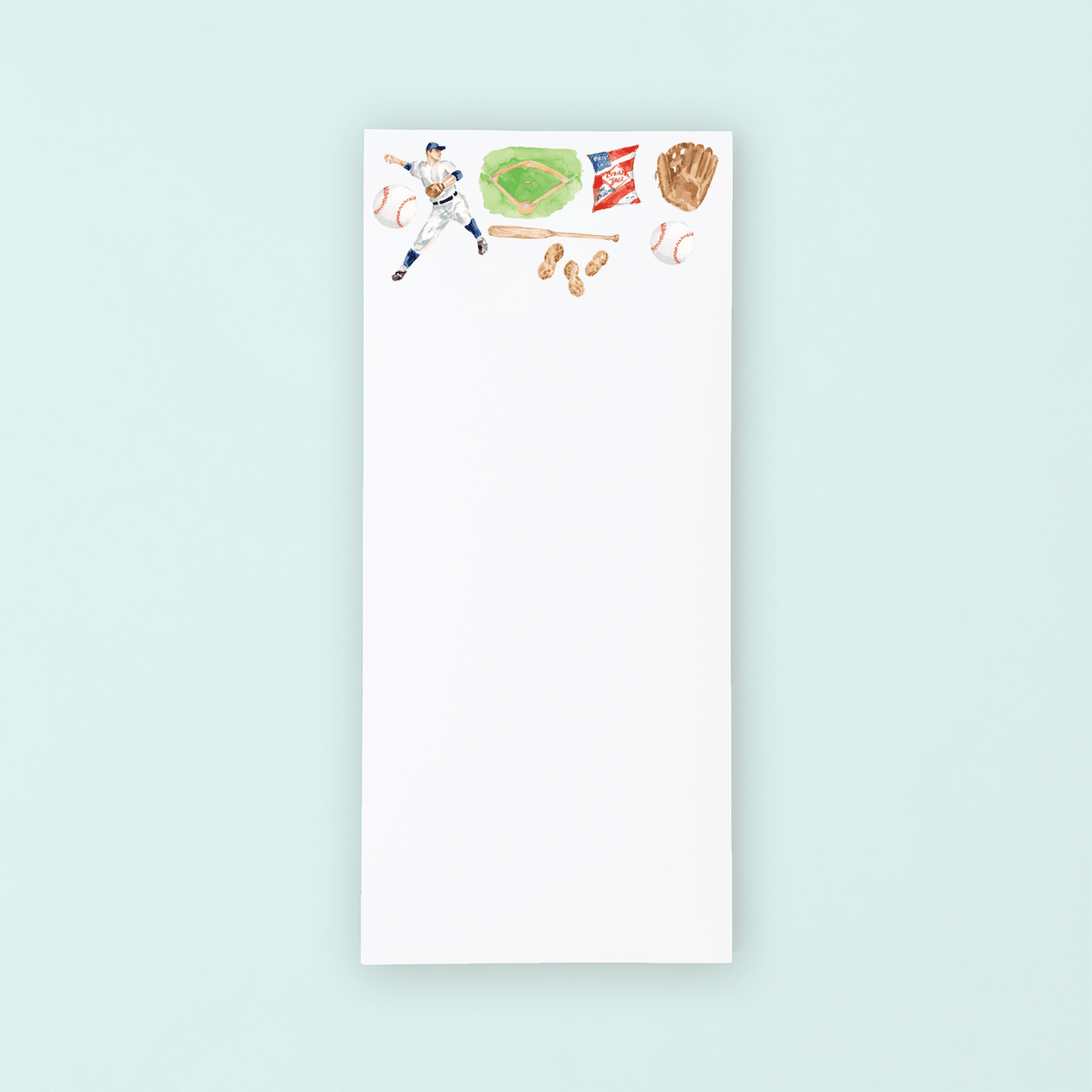 Baseball Pattern List Notepad - Shop LINNY CO