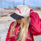 BASEBALL - Red on Black Stripe Vintage Hat - Shop LINNY CO