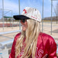 BASEBALL - Red on Black Stripe Vintage Hat - Shop LINNY CO