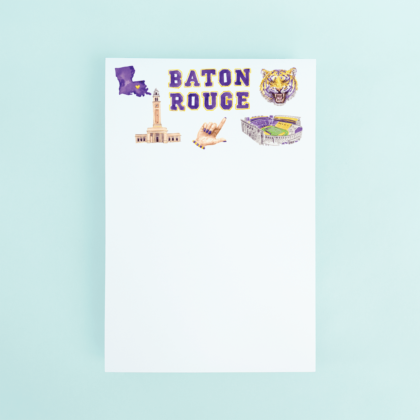 Baton Rouge Pattern Notepad - Shop LINNY CO