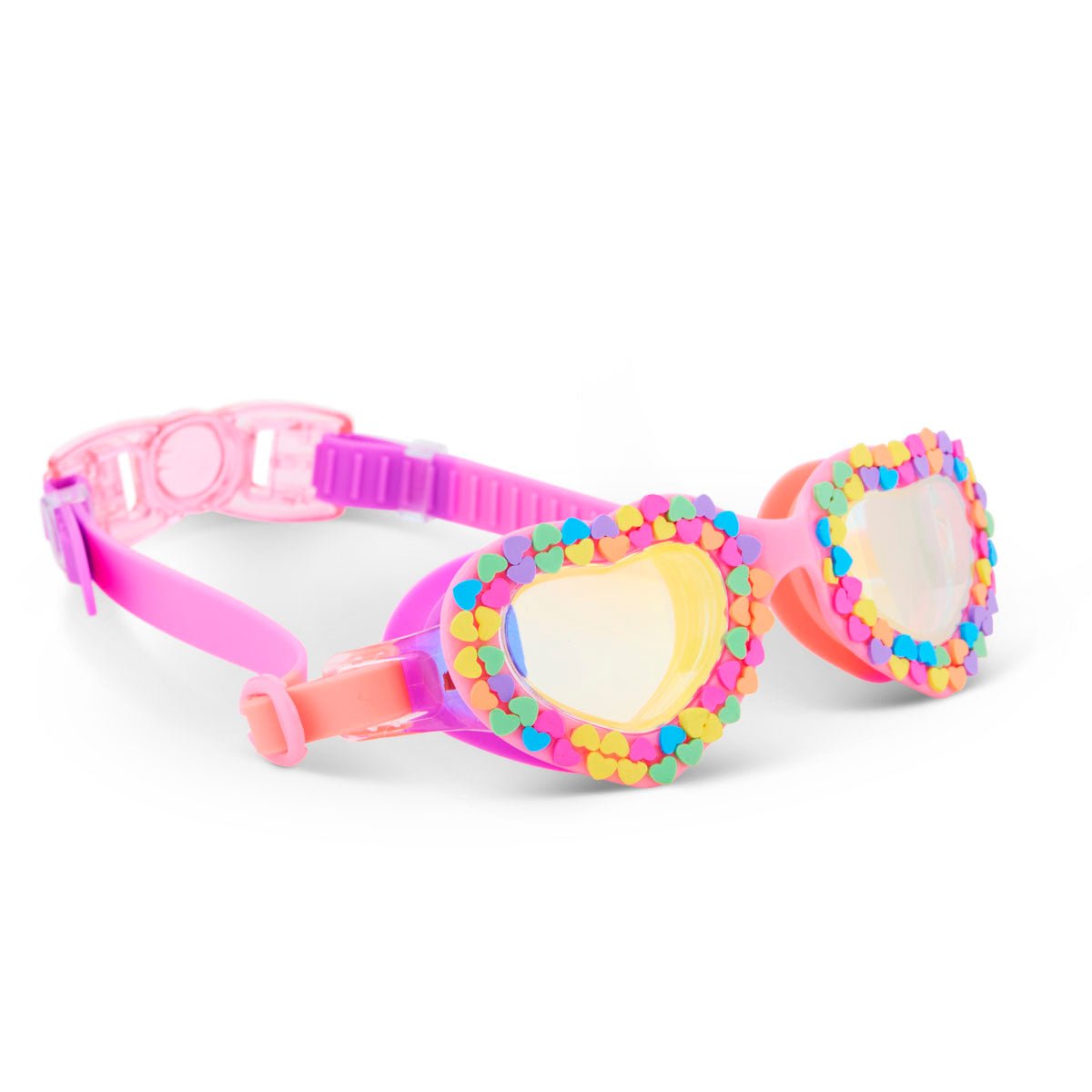 Be True Pink Candy Heart Kids' Swim Goggles - Shop LINNY CO