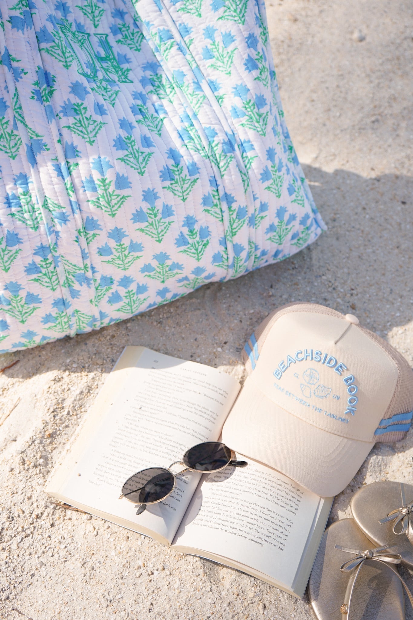 Beachside Book Club - Tan Canvas Trucker Hat - Shop LINNY CO