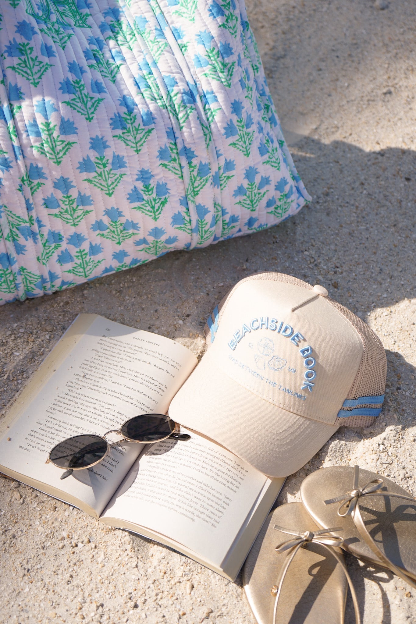 Beachside Book Club - Tan Canvas Trucker Hat - Shop LINNY CO