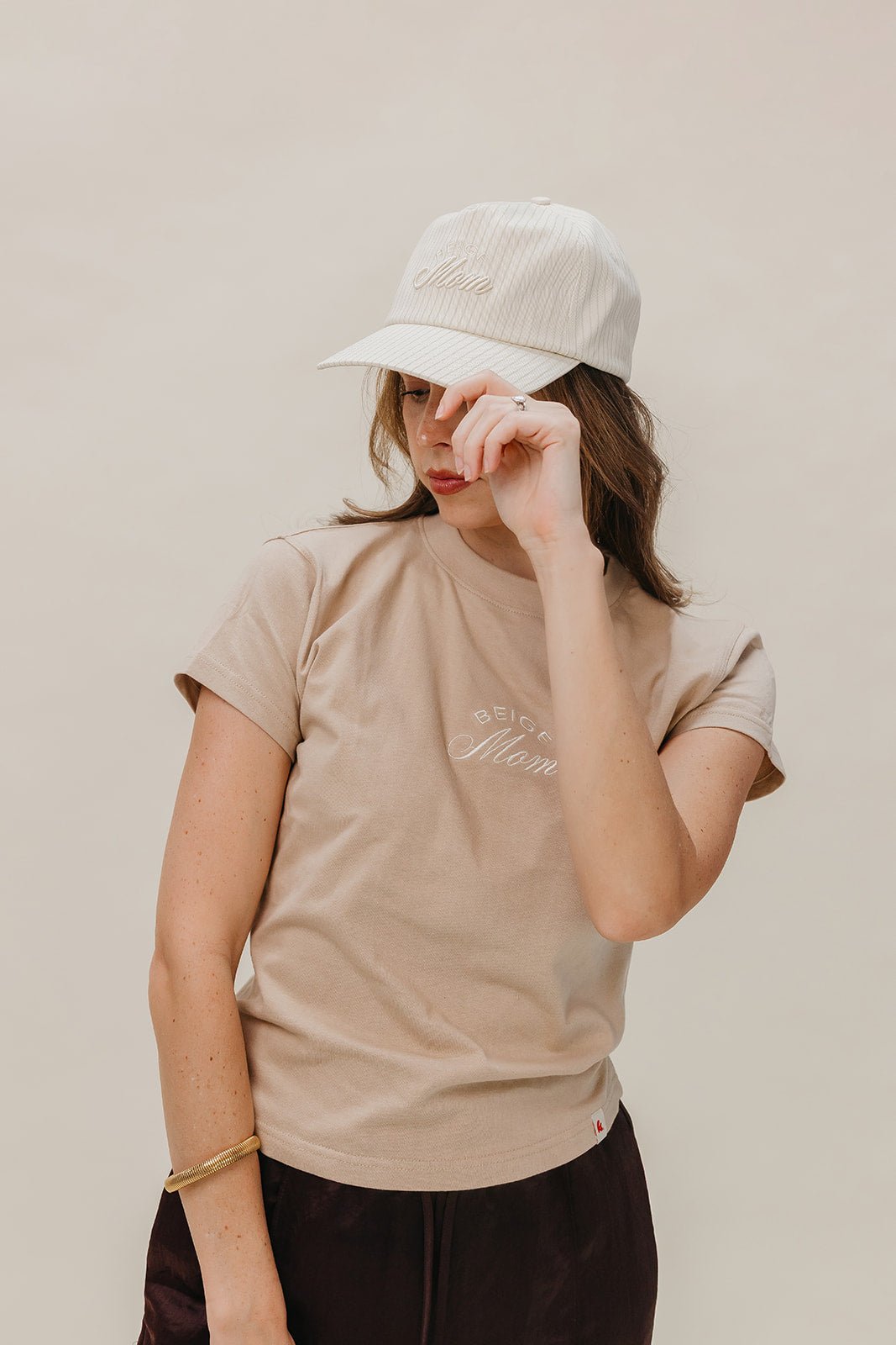 BEIGE MOM BASEBALL CAP - Shop LINNY CO