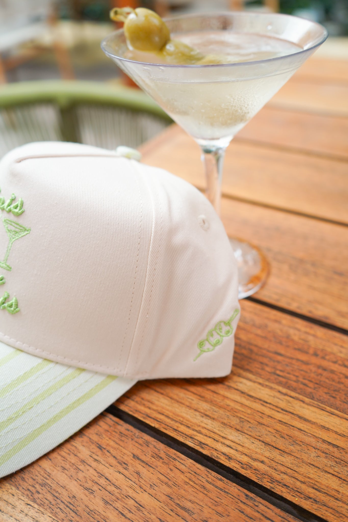 Bikinis & Dirty Martinis - Green Stripe Trucker Hat - Shop LINNY CO