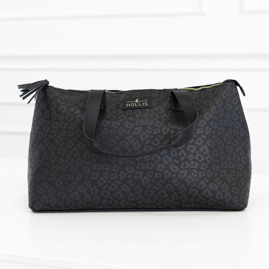 Black Leopard Overnighter - Shop LINNY CO