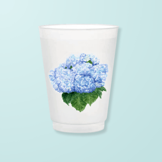 Blue Hydrangea Frosted Cups - Shop LINNY CO