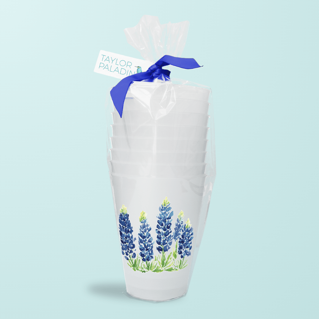 Bluebonnet Fields Frosted Cup Set - Shop LINNY CO