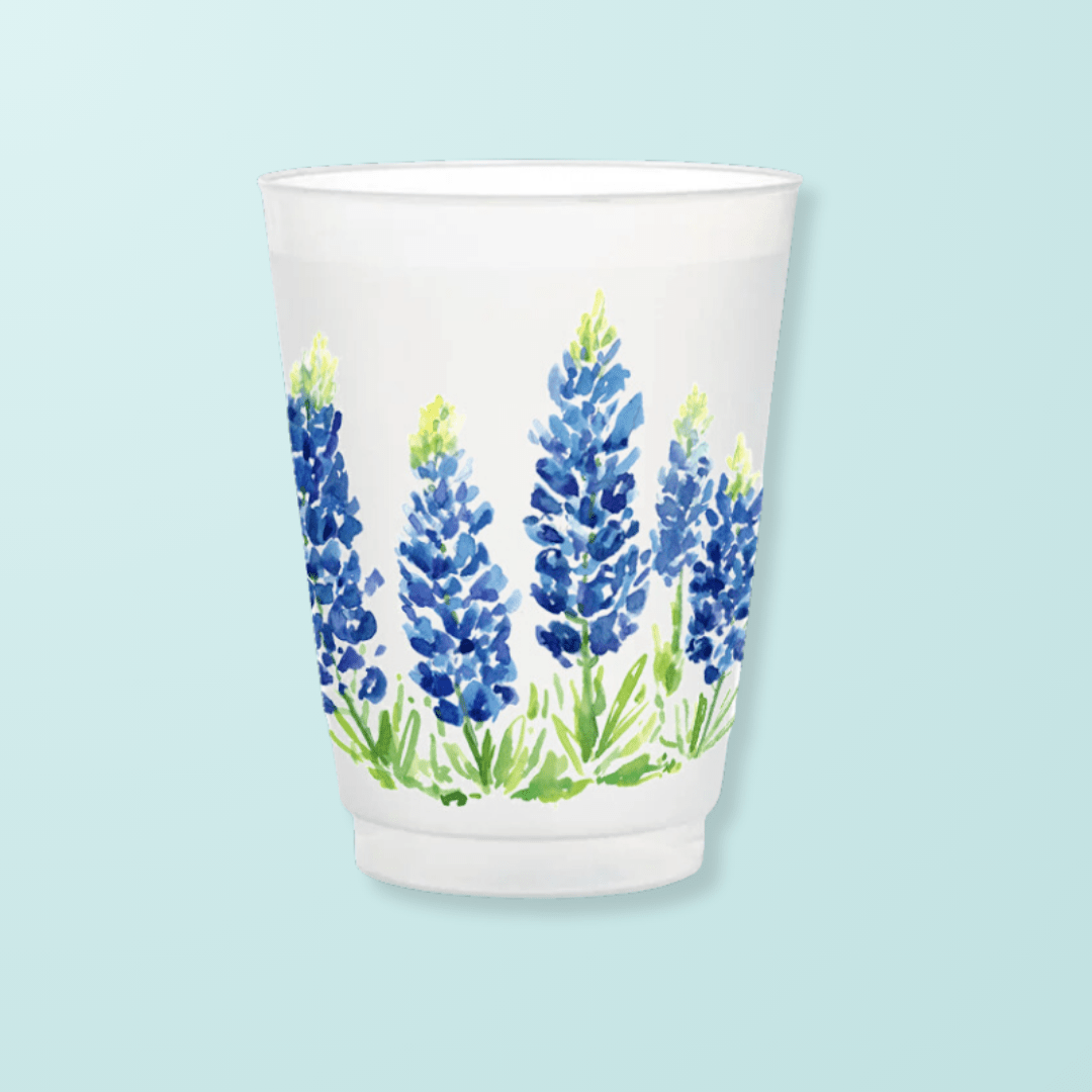Bluebonnet Fields Frosted Cup Set - Shop LINNY CO