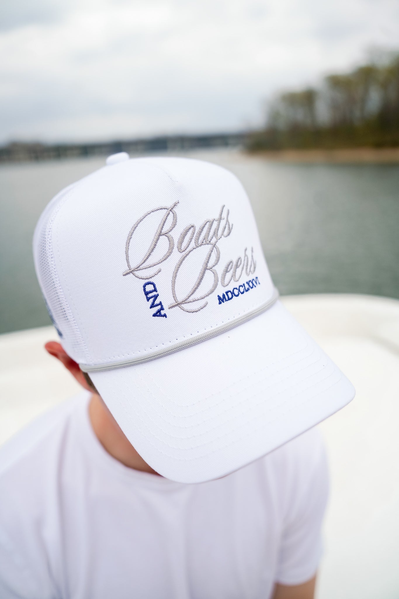 Boats & Beers - White Vintage Trucker Hat - Shop LINNY CO