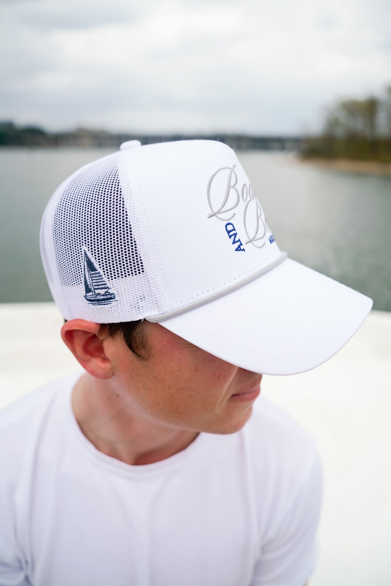 Boats & Beers - White Vintage Trucker Hat - Shop LINNY CO