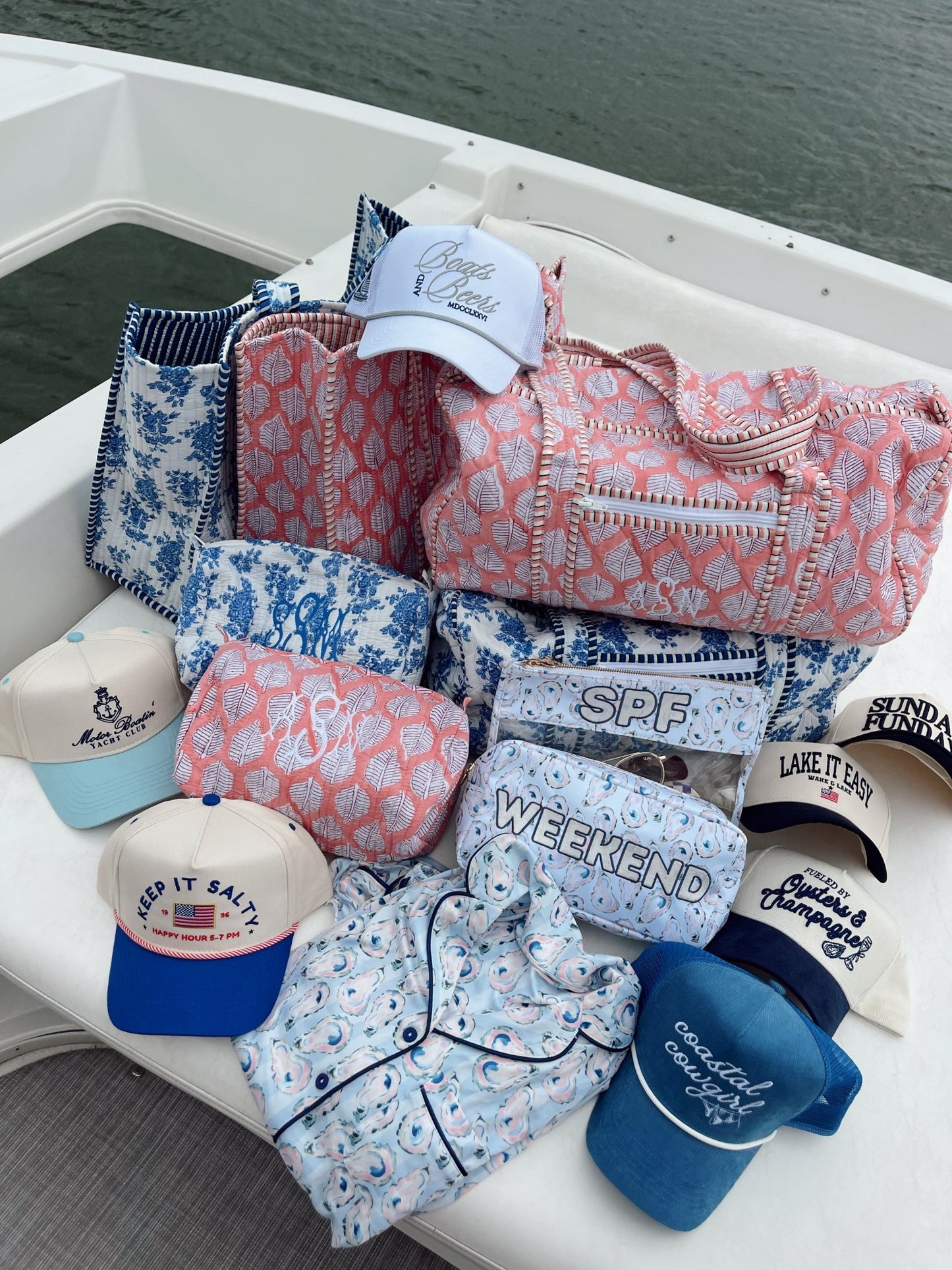 Boats & Beers - White Vintage Trucker Hat - Shop LINNY CO