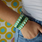Bracelet - Candy Gem Heart Green - Shop LINNY CO
