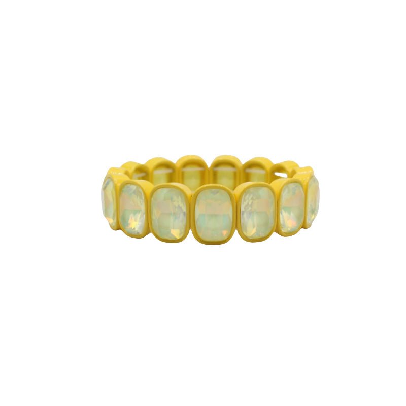 Bracelet - Candy Gem Oval Yellow - Shop LINNY CO