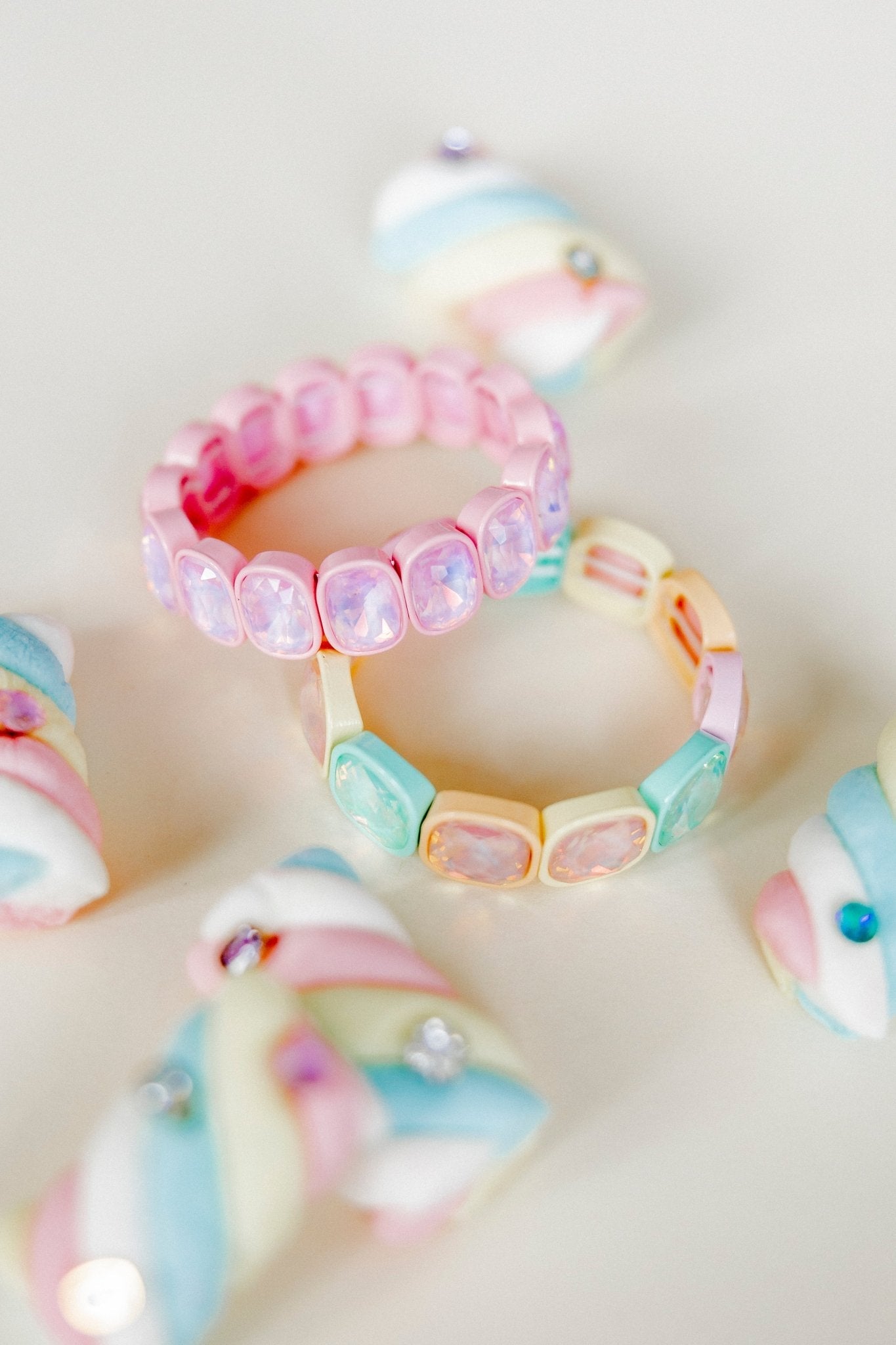 Bracelet - Candy Gem Pastel Rainbow - Shop LINNY CO