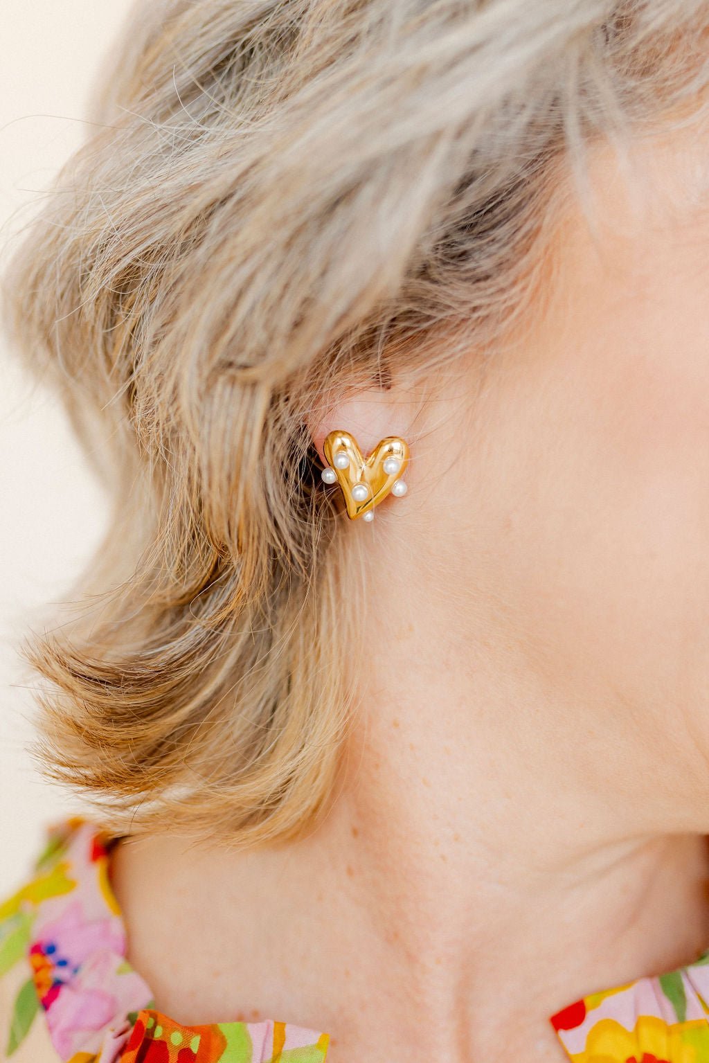 Bristol Heart Pearl Earrings - Shop LINNY CO