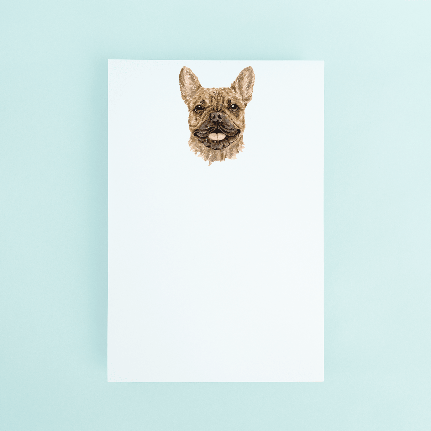 Brown French Bulldog Portrait Notepad - Shop LINNY CO