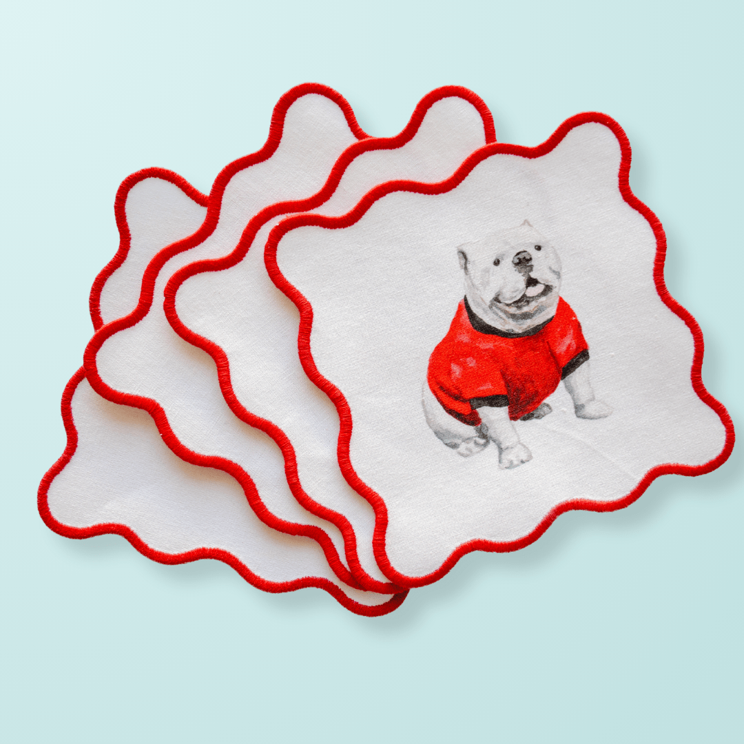 Bulldog Cocktail Squares - Shop LINNY CO