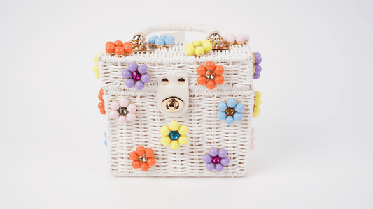 Candy Tote Woven Flower Bag - Shop LINNY CO