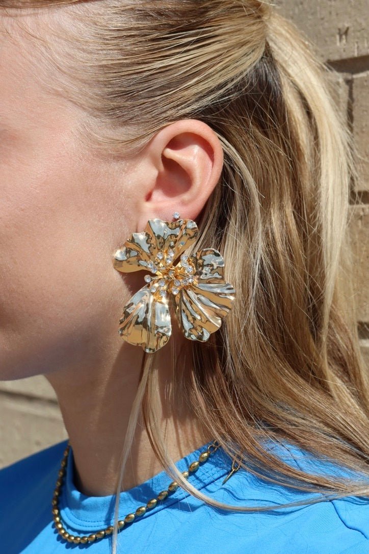 Capri Statement Earrings - Gold - Shop LINNY CO
