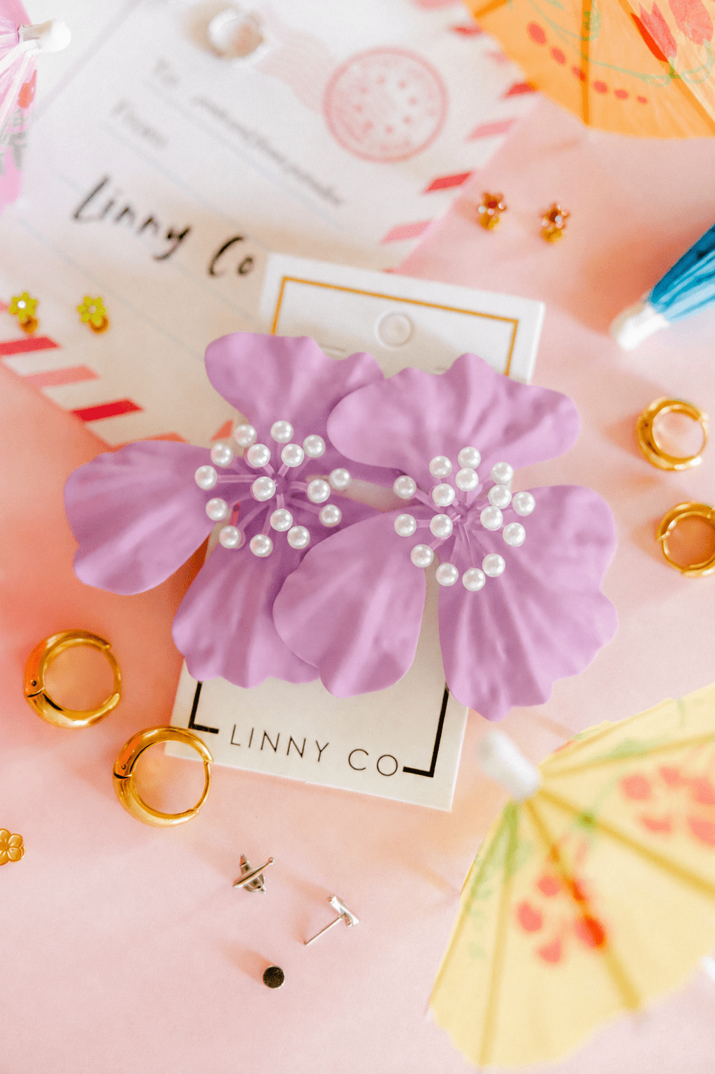Capri Statement Earrings - Lilac - Shop LINNY CO