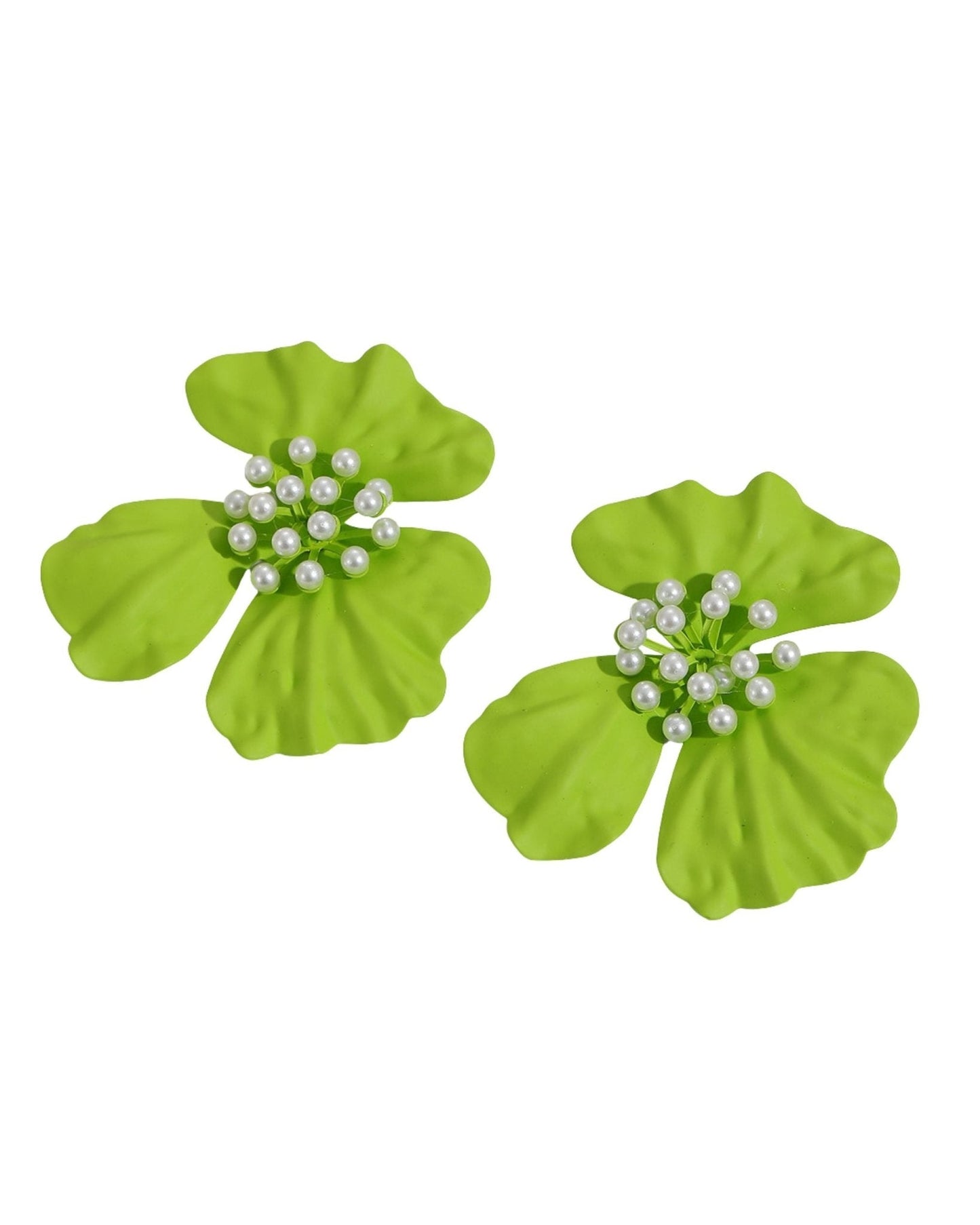 Capri Statement Earrings - Lime - Shop LINNY CO