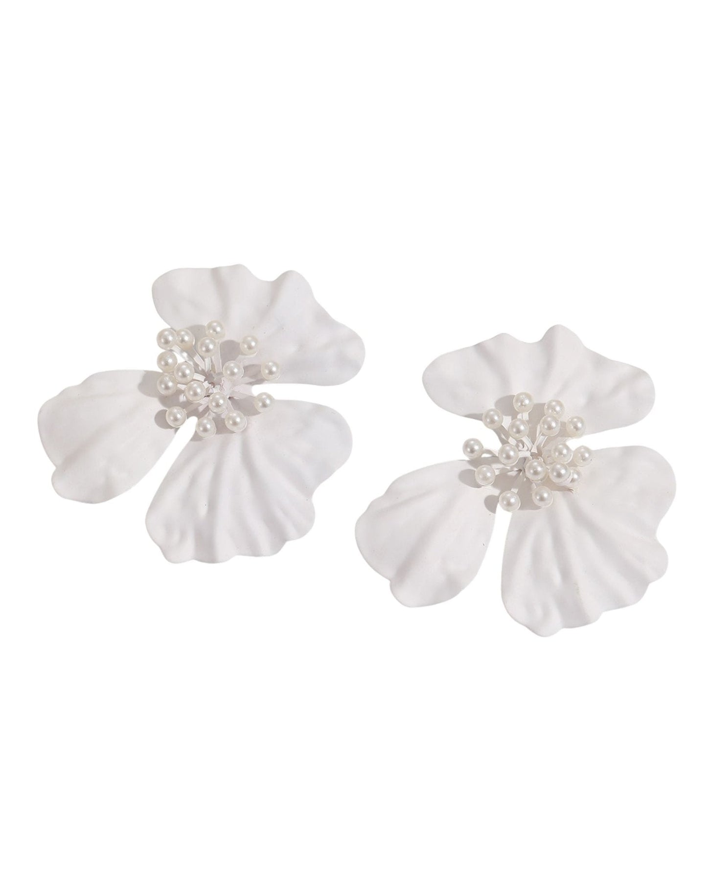Capri Statement Earrings - White - Shop LINNY CO