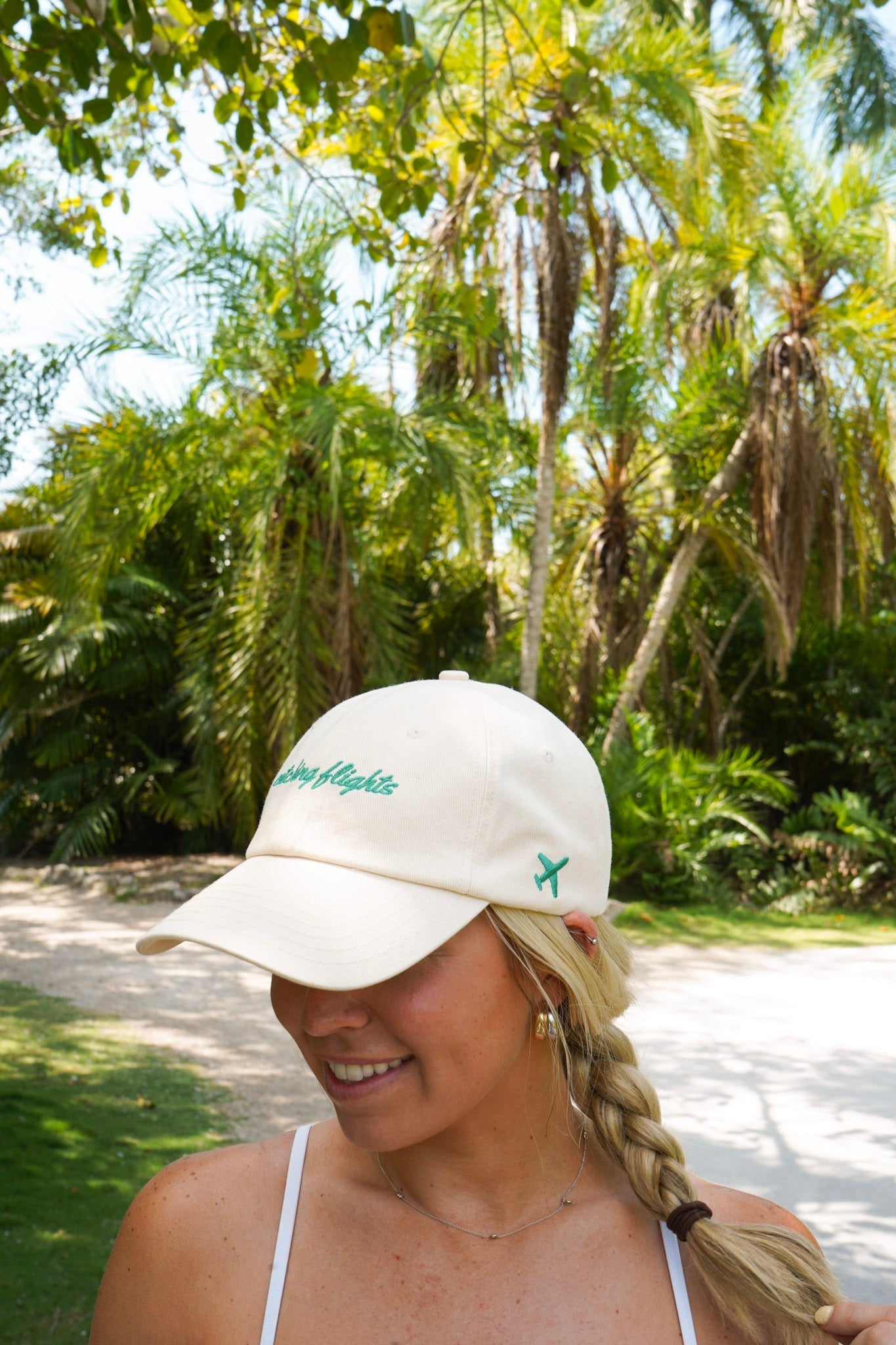 Catching Flights - Cream Dad Cap - Shop LINNY CO