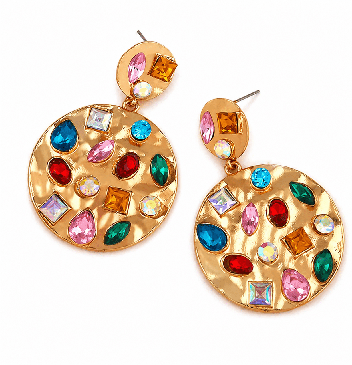 Cherie Circle Statement Earrings - Gold - Shop LINNY CO