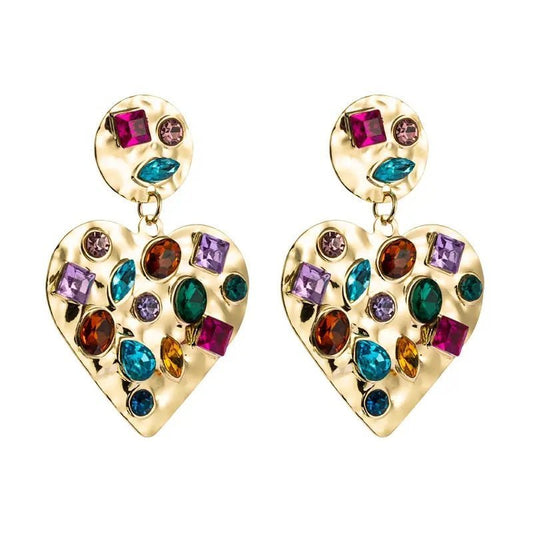 Cherie Heart Statement Earrings - Shop LINNY CO