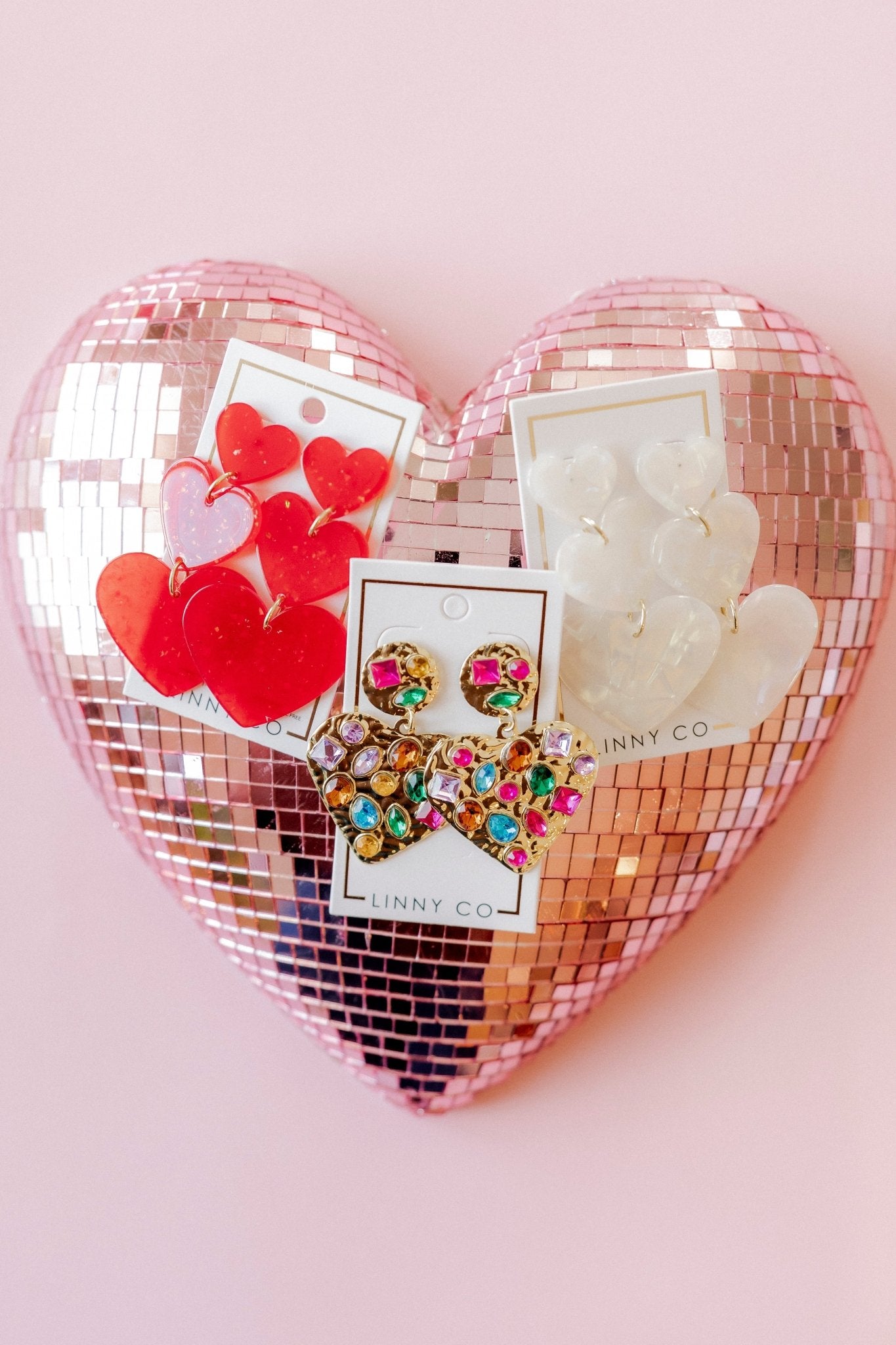 Cherie Heart Statement Earrings - Shop LINNY CO