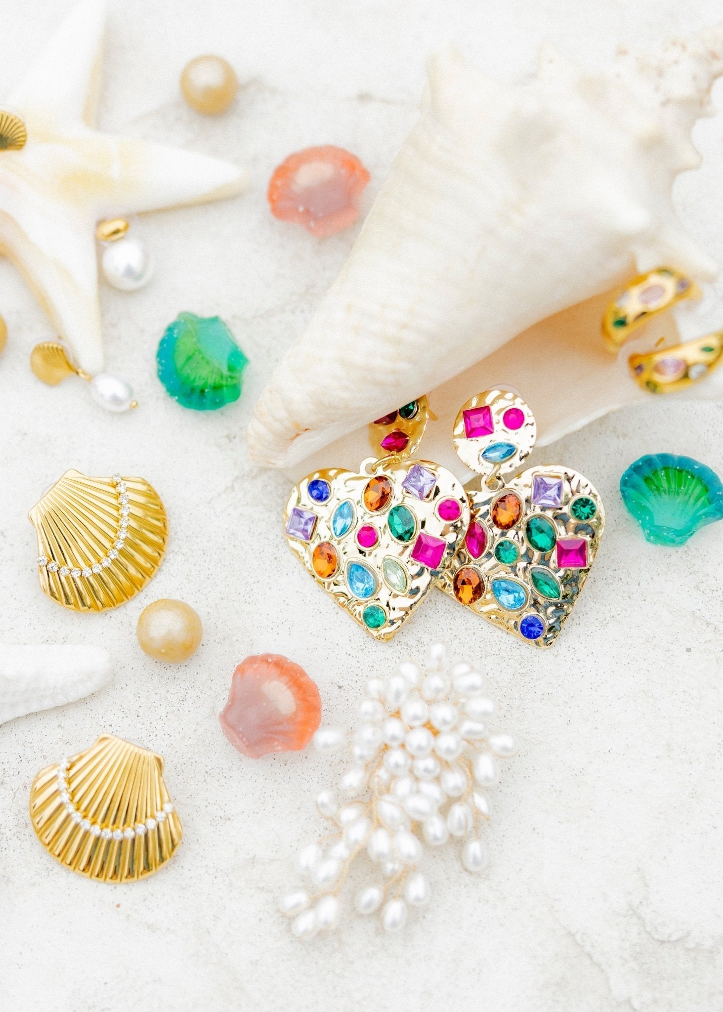 Cherie Heart Statement Earrings - Shop LINNY CO