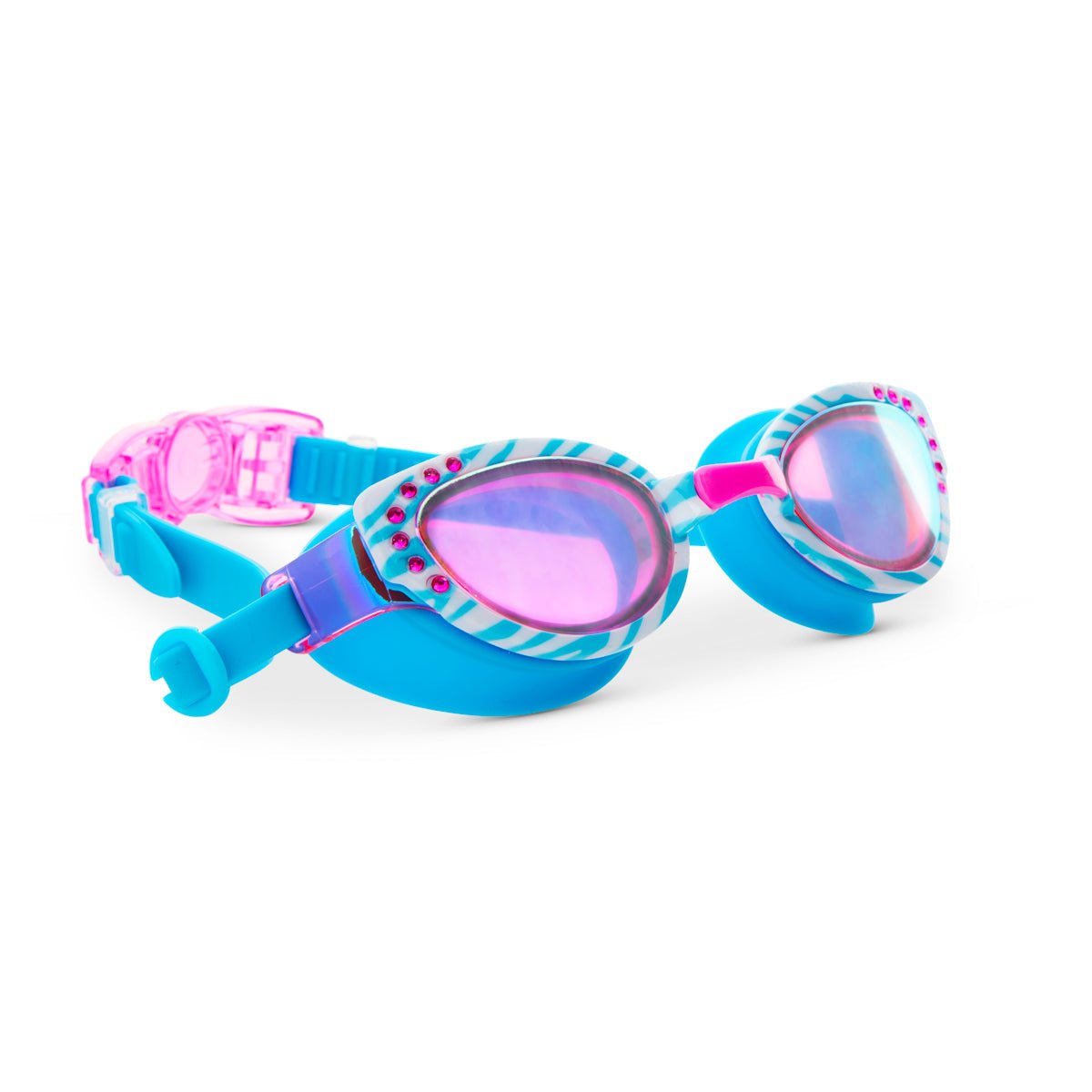 Cleo in Bella Blue Girl Kids' Swim Goggles - Shop LINNY CO