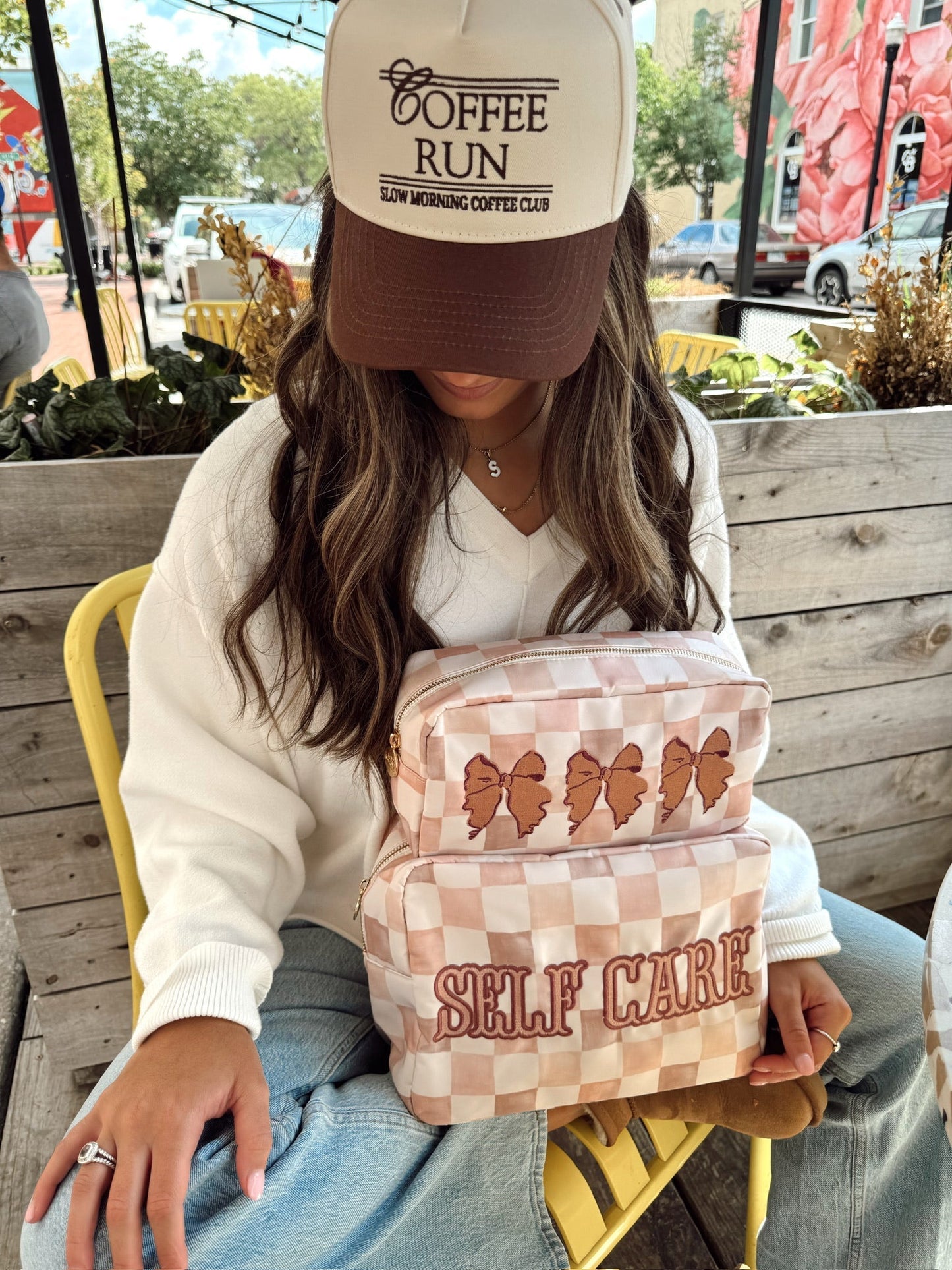 Coffee Run - Brown Vintage Trucker Hat - Shop LINNY CO