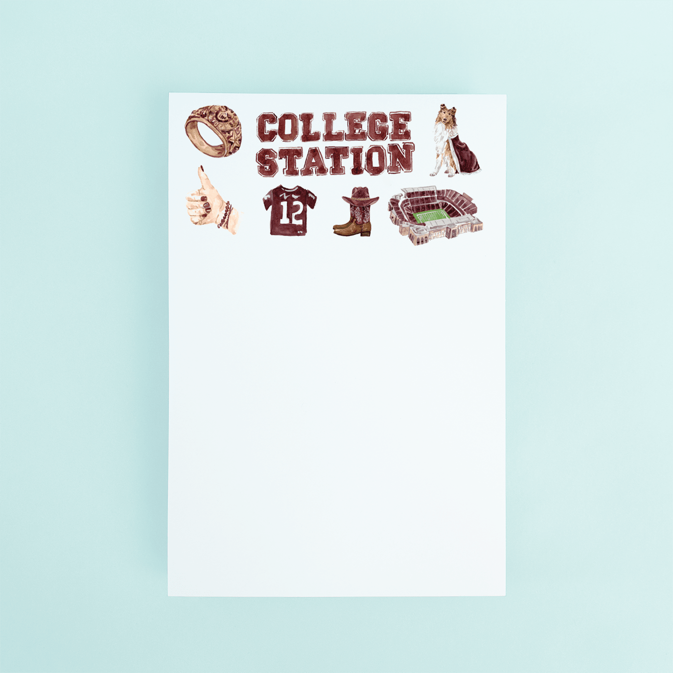 College Station Pattern Notepad - Shop LINNY CO