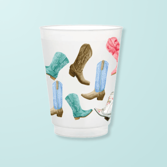 Colorful Cowboy Boots Frosted Cups - Shop LINNY CO