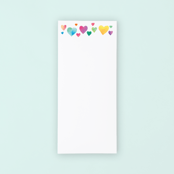 Colorful Hearts Lists Pad - Shop LINNY CO