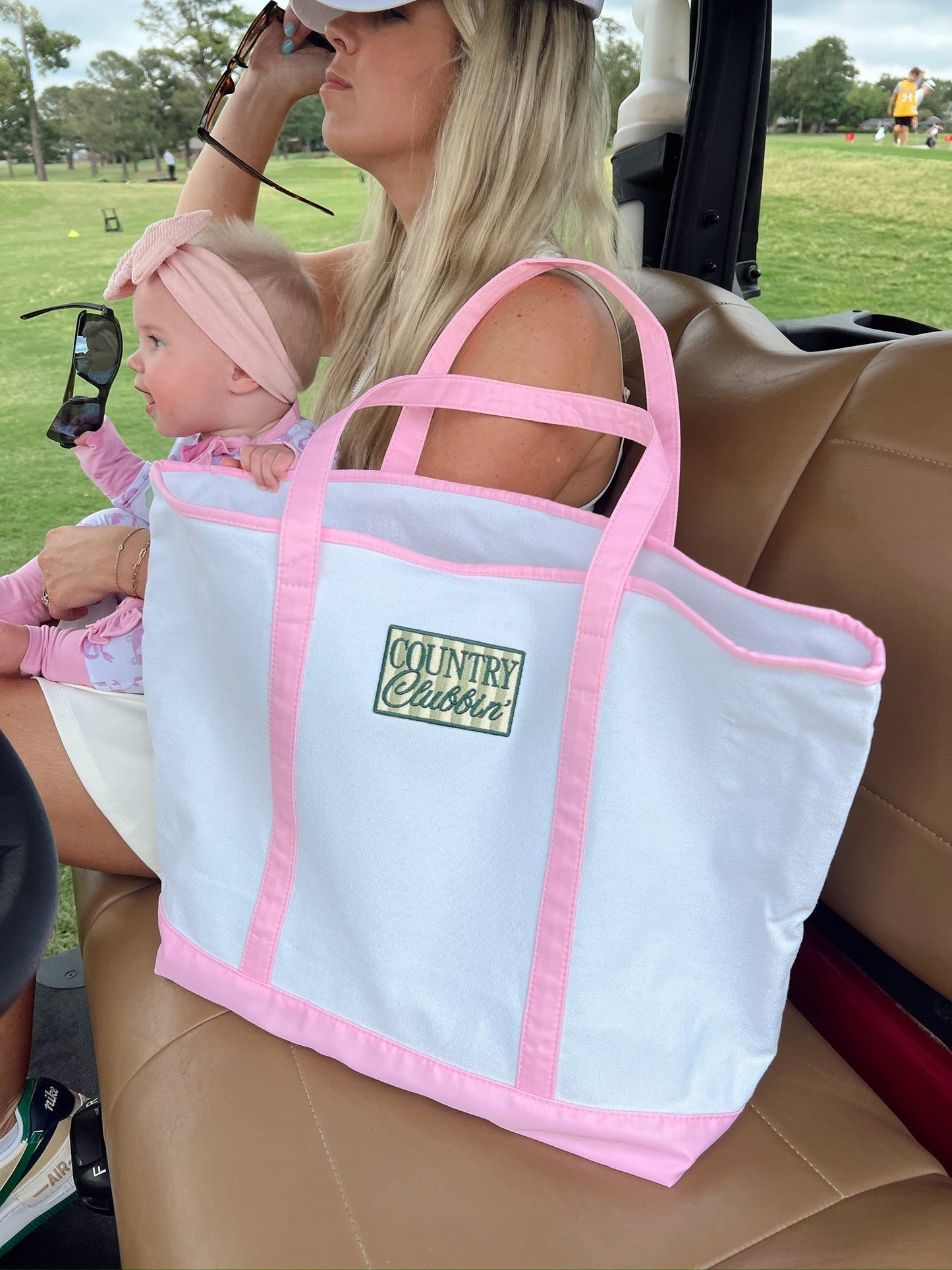 Country Clubbin' - Pink Canvas Tote - Shop LINNY CO