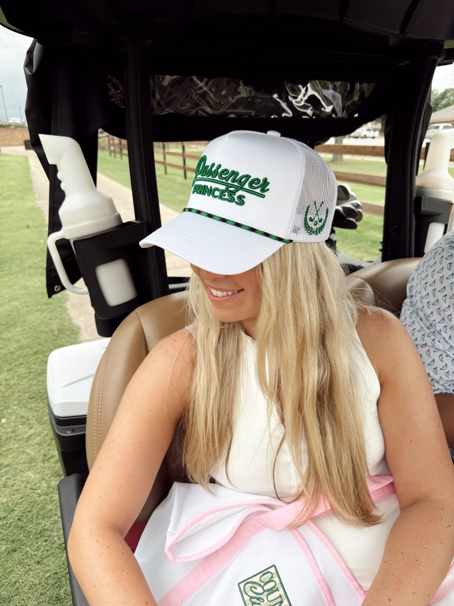 Couples Golf Hat - White Vintage Trucker Hat - Shop LINNY CO