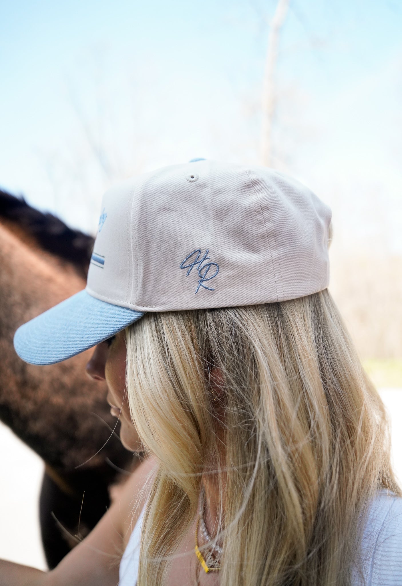 Cowboy Country Club - Denim Vintage Trucker Hat - Shop LINNY CO